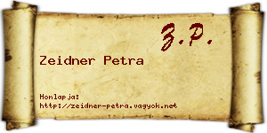 Zeidner Petra névjegykártya